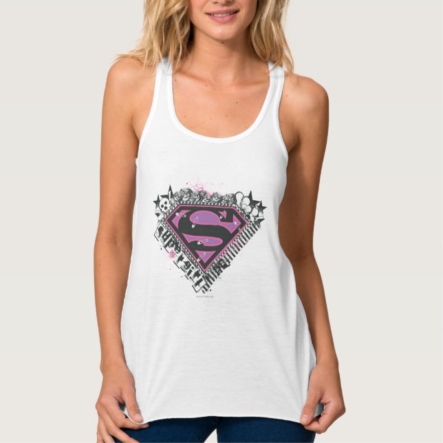 Camiseta Con Tirantes Logo de Supergirl Pins (Anverso)