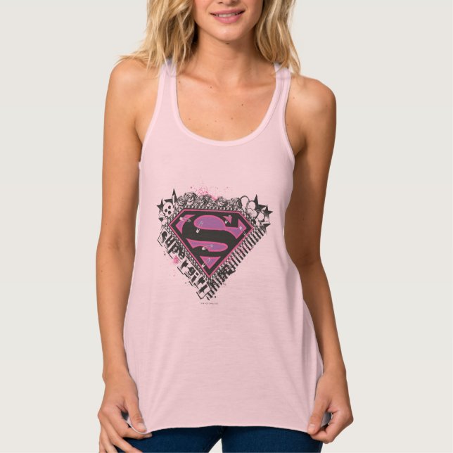 Camiseta Con Tirantes Logo de Supergirl Pins (Anverso)