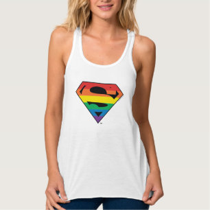 Camiseta Con Tirantes Logo de Superman Rainbow
