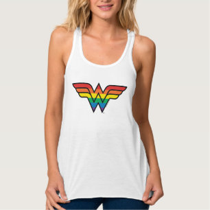Camiseta Con Tirantes Logo de Wonder Woman Rainbow