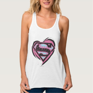 Camiseta Con Tirantes Logo rosa superchica en el corazón