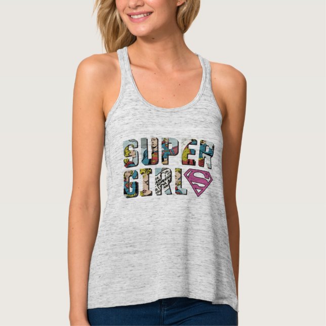 Camiseta Con Tirantes Logotipo de comic Supergirl 2 (Anverso)