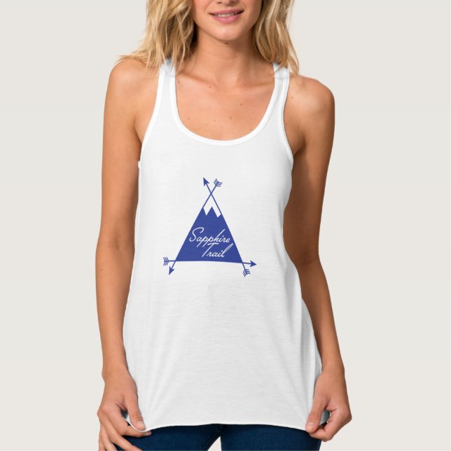 Camiseta Con Tirantes Logotipo del rastro del zafiro (Anverso)
