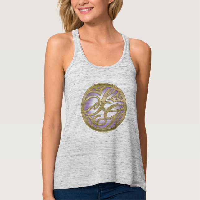 Camiseta Con Tirantes Logotipo Supergirl Gold & Purple Circle (Anverso)