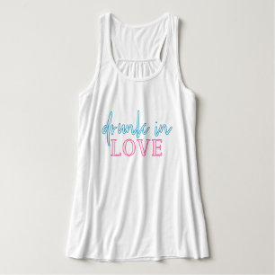 Camiseta Con Tirantes LOLA Rosa Azul Neon Borracha En Amor Despedida de 