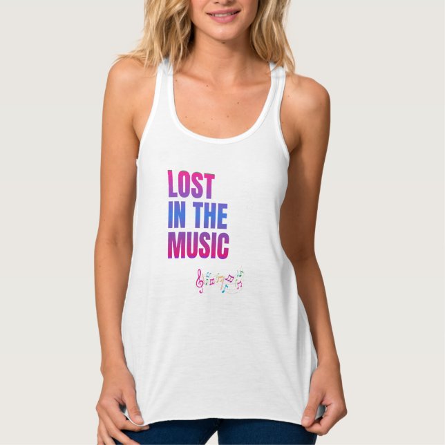 Camiseta Con Tirantes Lost in the Music white tanktop women (Anverso)