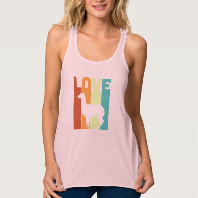 Camiseta Con Tirantes Love Llama Alpaca (Anverso)