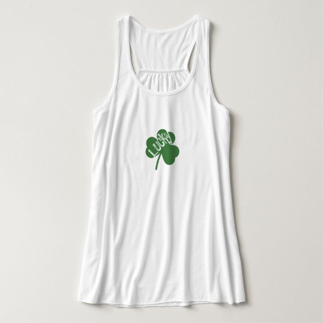 Camiseta Con Tirantes Lucky clover Saint Patrick's   Sweatshirt (Diseño del anverso)