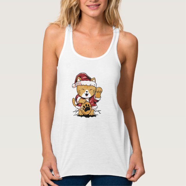Camiseta Con Tirantes Lucky Meow (Anverso)