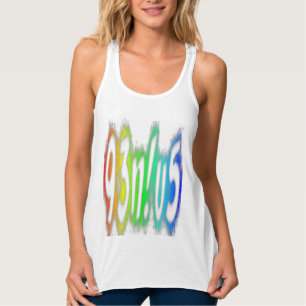 Camiseta Con Tirantes Magnífica tipografía brillantes colores arcoiris