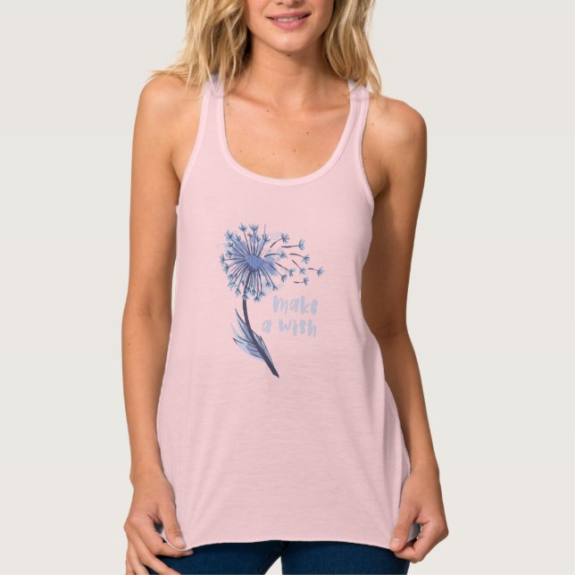 Camiseta Con Tirantes Make a wish Dandelion Flower (Anverso)