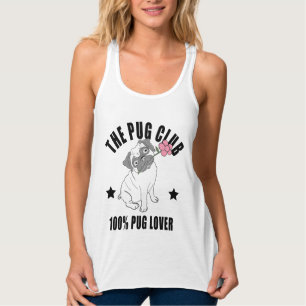 Camiseta Con Tirantes Mamá Pug Divertida Cachorro Perro Lindo Cómic Cach
