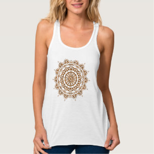 Camiseta Con Tirantes Mandala dorada T-Shirt