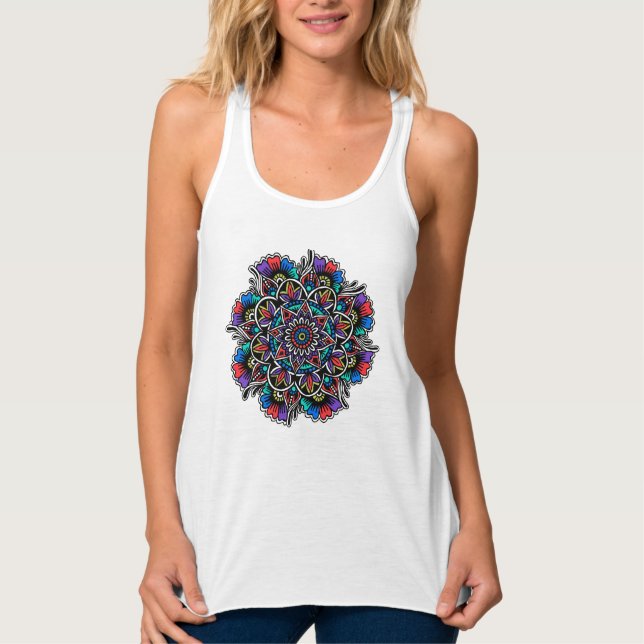 Camiseta Con Tirantes Mandala festiva (Anverso)