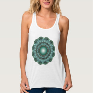 Camiseta Con Tirantes Mandala fractal brillante ornamental