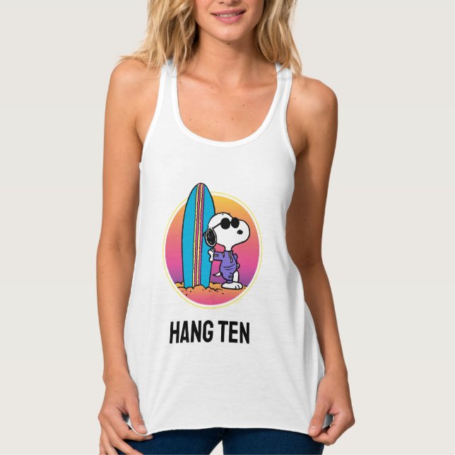 Camiseta Con Tirantes Maní | Snoopy Beach Beagle (Anverso)