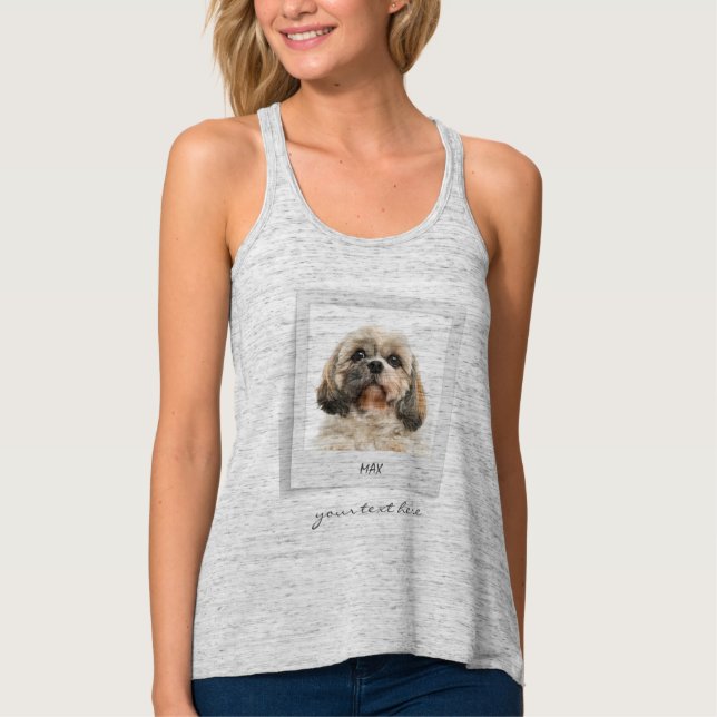 Camiseta Con Tirantes Marco fotográfico de cumpleaños de Mascota lindo p (Anverso)