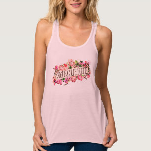 Camiseta Con Tirantes Marguerite Nombre Vintage Floral Banner Cute & Gir