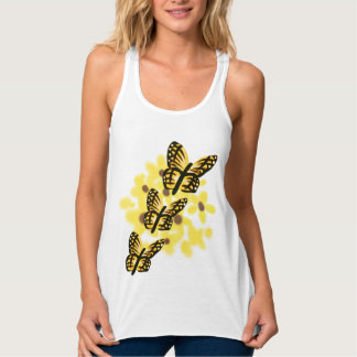 Camiseta Con Tirantes Mariposas amarillas