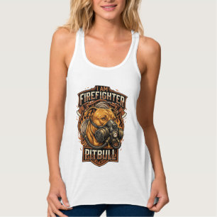 Camiseta Con Tirantes Máscara de gas para perro pitbull bombero Escudo