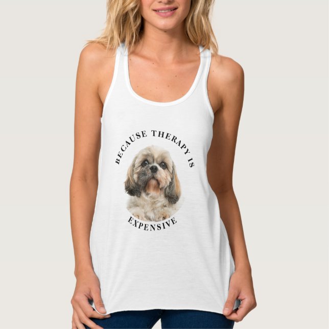 Camiseta Con Tirantes Mascota lindo Cumpleaños Perro foto mordaza (Anverso)