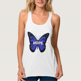 Camiseta Con Tirantes ME/CFS  Blue Hope Butterfly Survivor Shirt