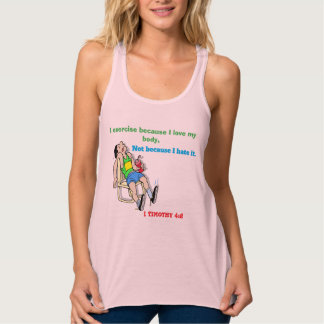 Camiseta Con Tirantes Me ejercito porque amo mi cuerpo personalizable