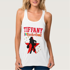 CAMISETA CON TIRANTES ME ENCANTA EL BALONCESTO ROJO DE DEPÓSITO PERSONAL