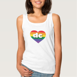 Camiseta Con Tirantes Me encanta el corazón arcoiris de DC