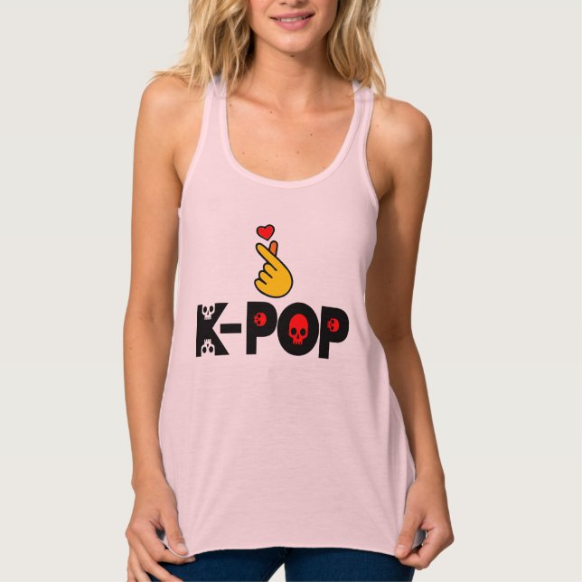 Camiseta Con Tirantes ♥ Me Encanta KPop Fabulous Slim-fit Racerback Tank (Anverso)