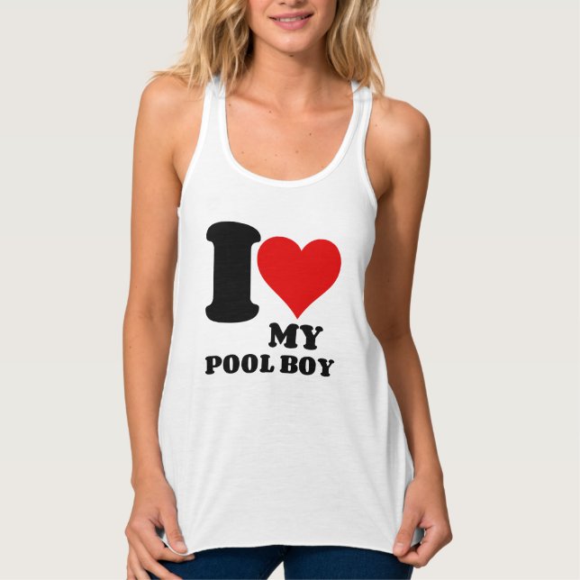 CAMISETA CON TIRANTES ME ENCANTA MI CHICO DE PISCINA (Anverso)