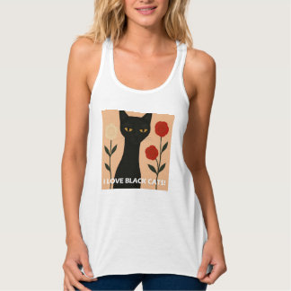 CAMISETA CON TIRANTES ¡ME ENCANTAN LOS GATOS NEGROS!