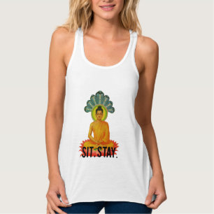 Camiseta Con Tirantes Meditación Zen "Siéntese. Camiseta".