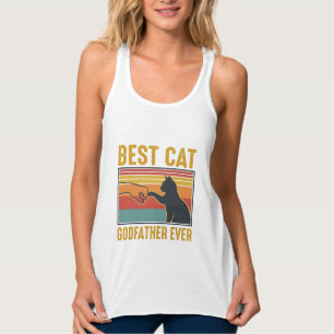 Camiseta Con Tirantes Mejor diseño vectorial de gato vintage padrino de 