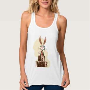 Camiseta Con Tirantes Mejor Profesor Conejo de Humor de Aula
