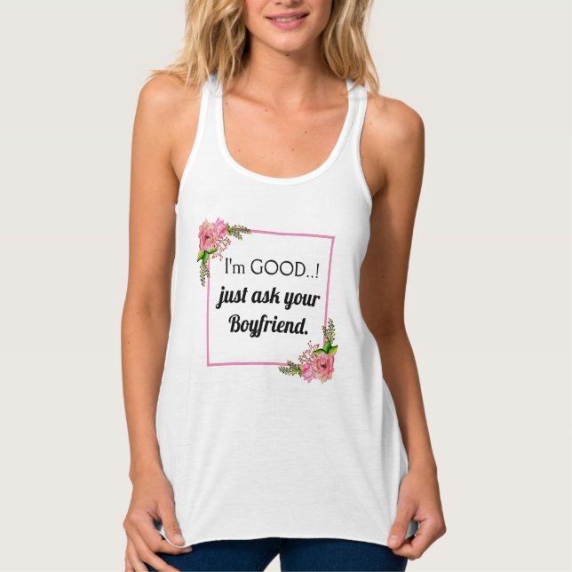 Camiseta Con Tirantes Meme gracioso Chica mala Novedad de humor (Anverso)