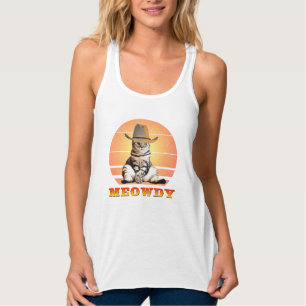 Camiseta Con Tirantes Meowdy Funny Cowboy Cat