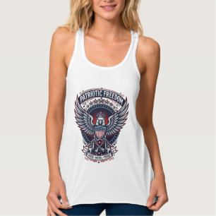 Camiseta Con Tirantes Metal Patriótico Alas Patriota Música Rock Metal P