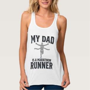 Camiseta Con Tirantes Mi papá es un corredor de maratón Diseño de camise