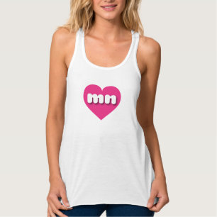 Camiseta Con Tirantes Minnesota corazón rosado caliente - Amo a los homb
