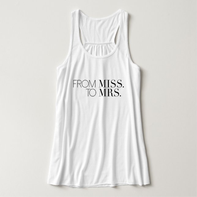 Camiseta Con Tirantes Moda de Miss a Sra. | Novia (Diseño del anverso)