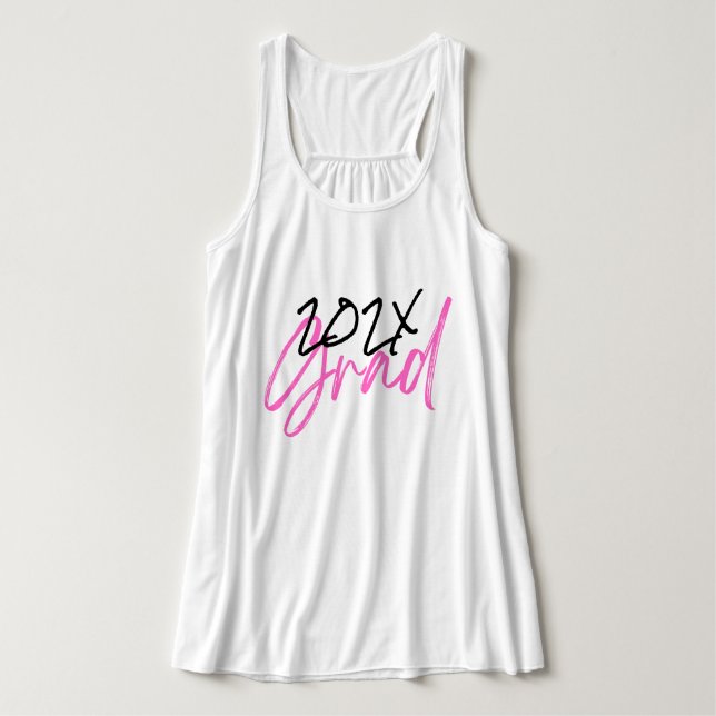 Camiseta Con Tirantes Moda de Personalizado de Año de Grado Rosado Calie (Diseño del anverso)