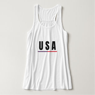 Camiseta Con Tirantes Moderno y simple recuerdo de la bandera de Estados
