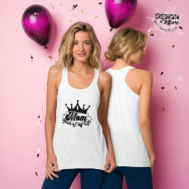 Camiseta Con Tirantes MOM Reina de mi vida mujeres blancas