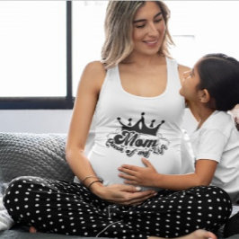 Camiseta Con Tirantes MOM Reina de mi vida mujeres blancas