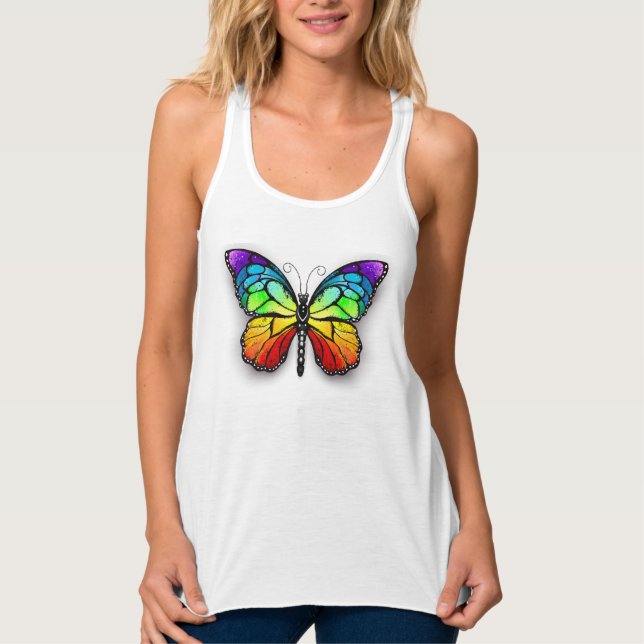 Camiseta Con Tirantes Monarca de mariposa arcoiris (Anverso)