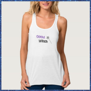 Camiseta Con Tirantes Morada y buena bruja negra