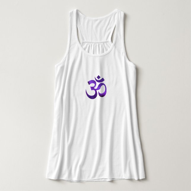Camiseta Con Tirantes Morado cielo Om Bella+Canvas Flagrante yoga tanque (Diseño del anverso)