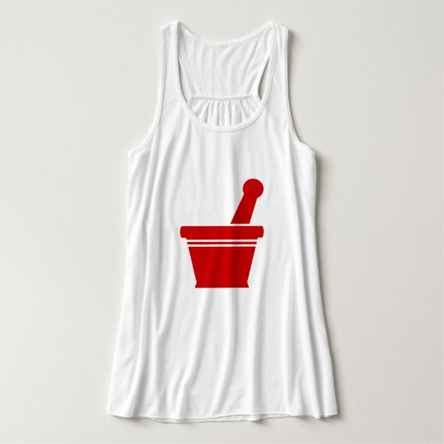 Camiseta Con Tirantes Mortero y Pestle (Diseño del anverso)