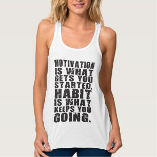 Camiseta Con Tirantes Motivación vs hábito - Palabras motivacionales